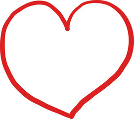 Playful Valentine Heart Squiggle Hand Drawn outline