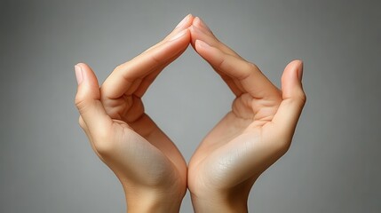 Protective Hands Forming a Nurturing Shape