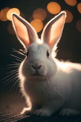 Adorable white bunny rabbit. (1)