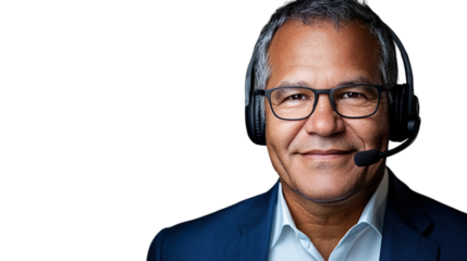 Professional Businessman in Blue Suit With Transparent Background