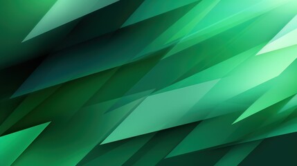 Fototapeta premium Abstract Green Geometric Background Design with Sharp Angular Shapes and Gradient Shades Creating a Dynamic Visual Pattern