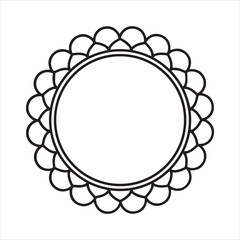 Flower mandala vector art illustration.