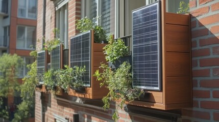 Urban Solar-Powered Planters on Apartment Balcony for Sustainable Living