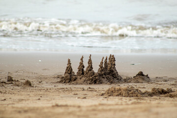 sand castle on the beach