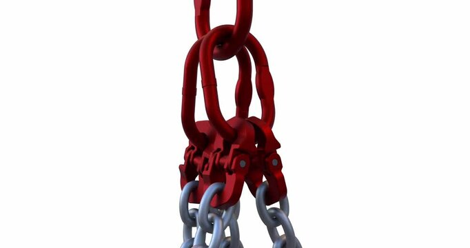 4 Leg Chain Sling; Industrial Lifting and Rigging; Mechanical Chain link: Industrial safety chain