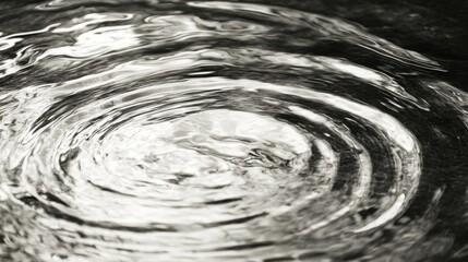 Abstract Swirling Water Texture in Monochrome