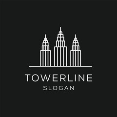 Tower logo vector icon illustration