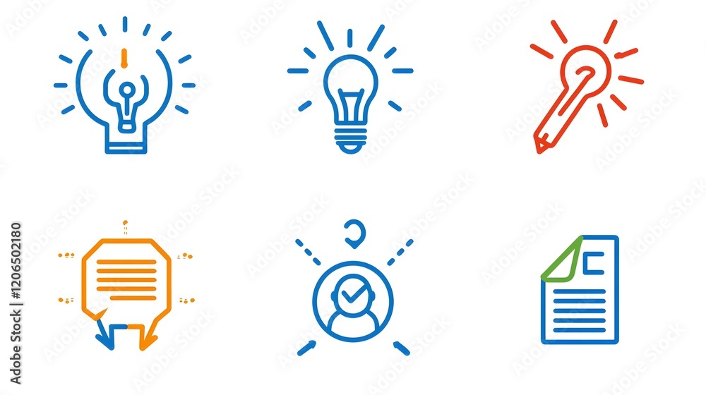 Fototapete Collection of 6 Minimal Thin Line Icons Featuring Participants Groups and Organization Members with Simple Outlines and Modern Design   Perfect for Community Social and Workforce Themed Concepts and