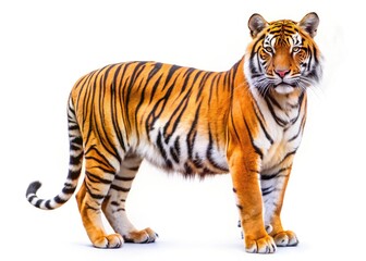 Fototapeta premium Majestic Bengal Tiger, Full Body, Side View, Long Exposure, AI Generated Image, Wildlife Photography, HD