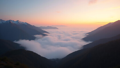 sunrise in the mountains