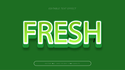 fresh editable text effect 3d gradient typography design
