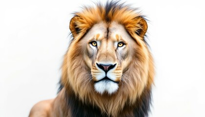 Fototapeta premium Majestic Male Lion Portrait Close Up Stunning Wildlife Photo