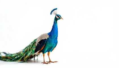 Fototapeta premium Majestic Peacock Bird Stunning Profile View