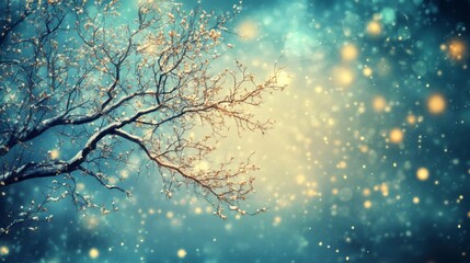 Enchanted Winter Tree in a Snowy Landscape