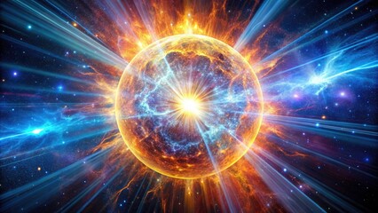 Panoramic Pulsar Close-up: Cosmic Radiation Beams - High-Resolution Astronomy Image