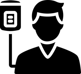 Male Donor Glyph Icon