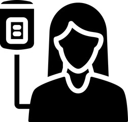 Female Donor Glyph Icon