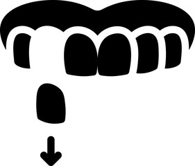 Tooth Extraction Glyph Icon