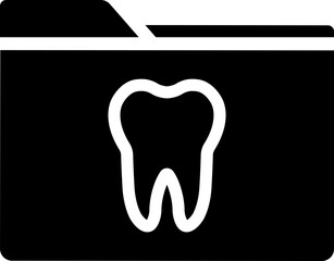 Dental Folder Glyph Icon