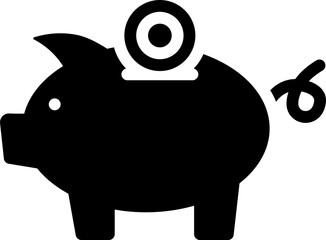 Piggybank Saving Glyph Icon