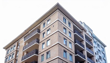 Fototapeta premium Modern apartment building with balconies.