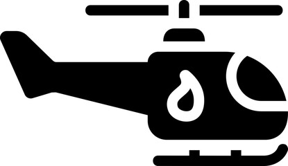 Firefighter Chopper Glyph Icon