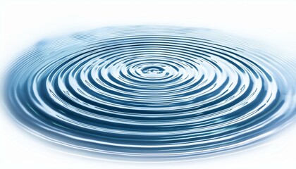 Water ripples expanding outwards, serene blue hues.
