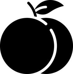 Peach Glyph Icon
