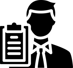 Male Psychiatrist Glyph Icon