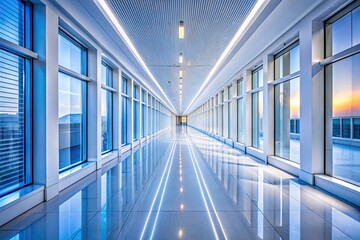 Bright White Corridor Long Exposure Photography - Modern Architecture Interior Design