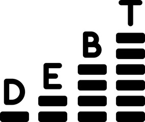 Debt Money Glyph Icon