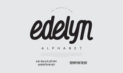 Edelyn typography beauty fashion elegant minimalist serif italic fonts decorative wedding vintage retro logos. Minimal luxury font alphabet logo. Vector illustration