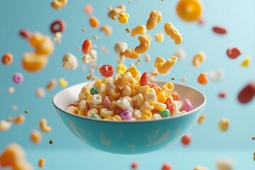 Cereal fly in the air