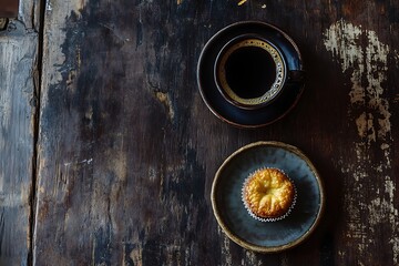 Ethiopian Coffee with Sweet Pastries on a Minimalist Table

