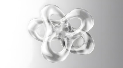 Abstract Glass Sculpture Intertwined Loops Design