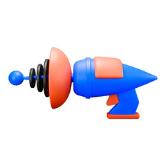 3d icon render blue raygun