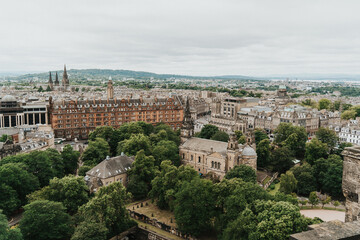 Naklejka premium Aerial View of Edinburgh, Scotland