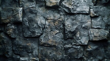 Fototapeta premium Dark Gray Stone Wall Texture Background