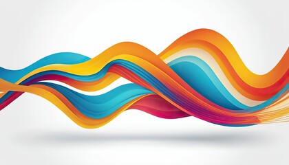 Abstract Colorful Waves Background
