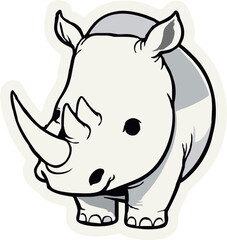 Cute Rhino – Strong Safari Animal