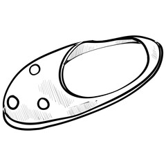 Home Slippers handdrawn illustration