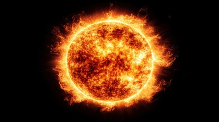 A powerful solar flare erupts from the surface of the sun, sending waves of bright plasma into space during a high-energy event