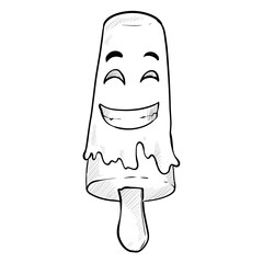 ice cream expression handdrawn illustration