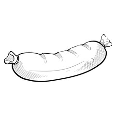 sausage handdrawn illustration
