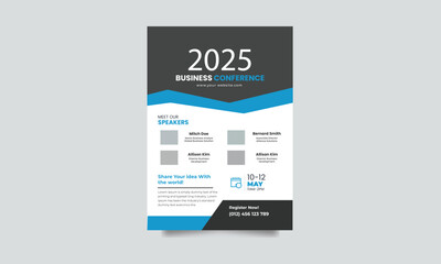 creative conference flyer design template