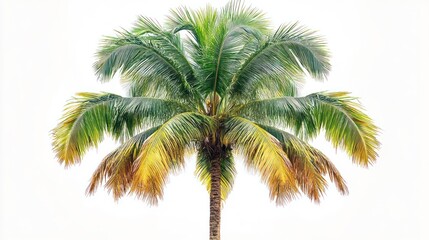 Obraz premium Vibrant Palm Tree Against a Clear Sky - Tropical Paradise Vibes