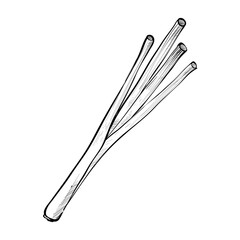 leeks handdrawn illustration