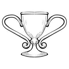 trophy handdrawn illustration