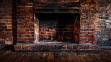 Brick Fireplace Interior