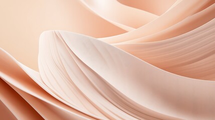 Abstract Peach Colored Fabric Waves Design